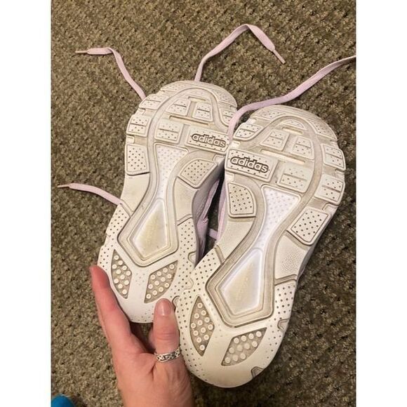 Adidas Pink Tennis Shoes Sneakers Sz 6 - Picture 4 of 5